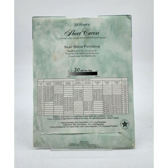 Worthington Sheer Caress Silky Sheer Control Top Sandalfoot Pantyhose Bone Long - Picture 5 of 5